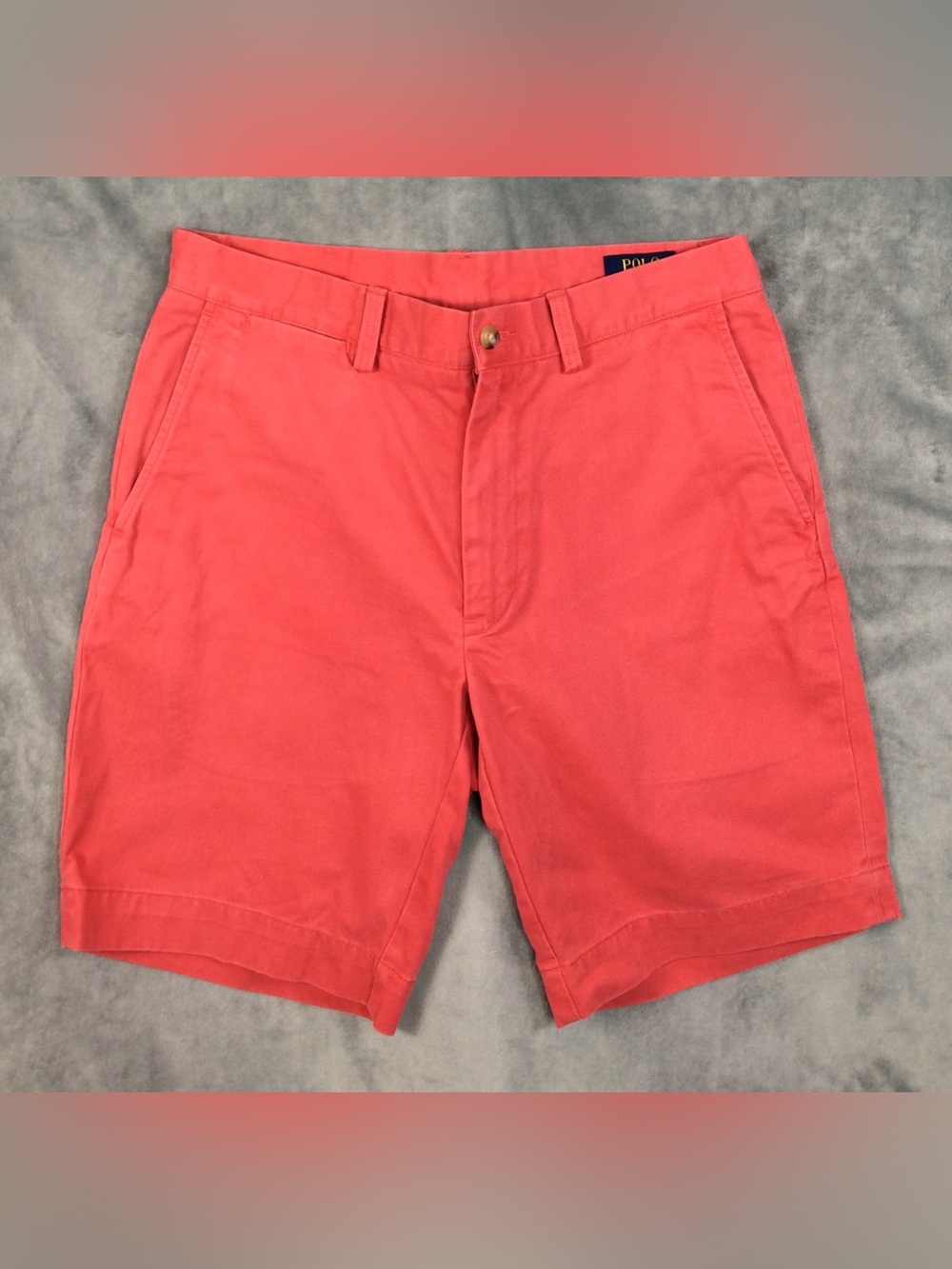 Polo by Ralph Lauren Coral-Red Flat Front Men’s Shorts
